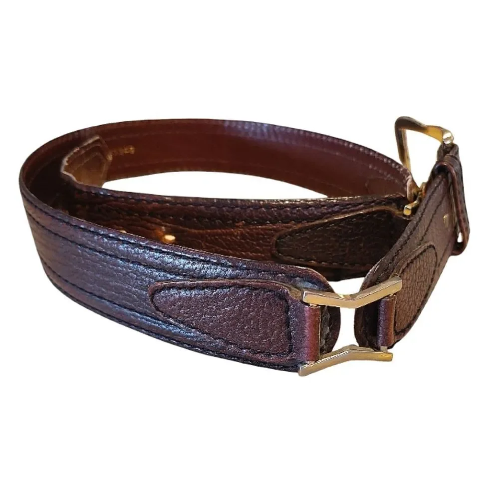 VTG Brown Hand Finished Tooled Steerhide Leather Western Belt‎ Men's 42